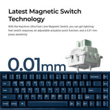 Keychron q16 he 8k magnetic switch keyboard (lichtgroen, us lay-out (qwerty), ultra-fast lime, 65%, rgb, hot swap, 8k)