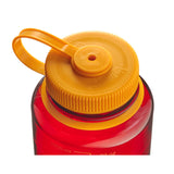 Nalgene wide mouth sustain water bottle, 1 liter drinkfles (donkerrood geel)