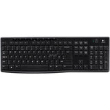 Logitech wireless keyboard k270 (zwart, eu lay-out (qwerty), rubberdome)