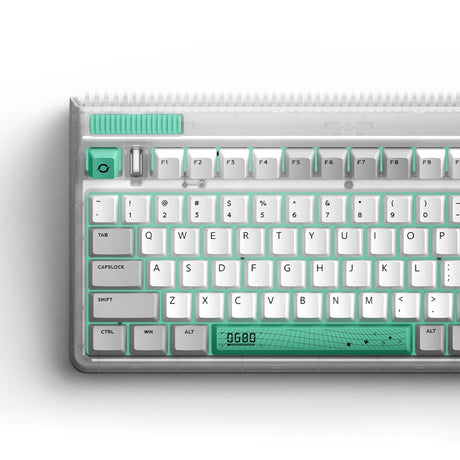 Iqunix og80 wormhole wireless mechanical keyboard (grijs, us lay-out (qwerty), cherry mx red, 80% (tkl), rgb leds, hot-swappable, pbt, 2.4ghz | bluetooth 5.1 | usb-c)