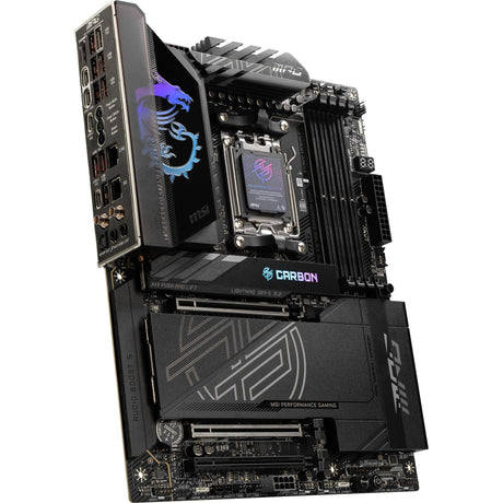 Msi mpg x870e carbon wifi socket am5 moederbord (raid, 5gb-lan, 2,5gb-lan, wi-fi 7, bt, sound, atx)