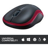 Logitech wireless mouse m185 (rood, retail)