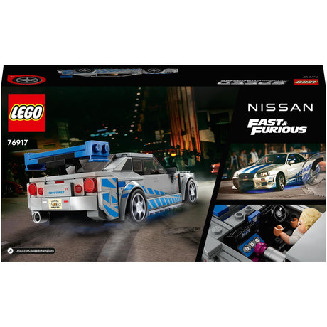 Lego speed champions - 2 fast 2 furious nissan skyline gt-r (r34) constructiespeelgoed (76917)