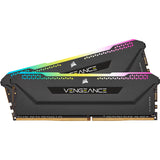 Corsair vengeance rgb pro sl 16 gb ddr4-3200 (2x 8 gb) werkgeheugen (zwart, cmh16gx4m2e3200c16, xmp 2.0)