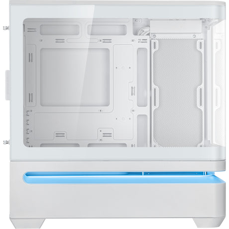 Asus prime ap202 midi tower behuizing (wit | 2x usb-a | 1x usb-c | rgb | tempered glass)