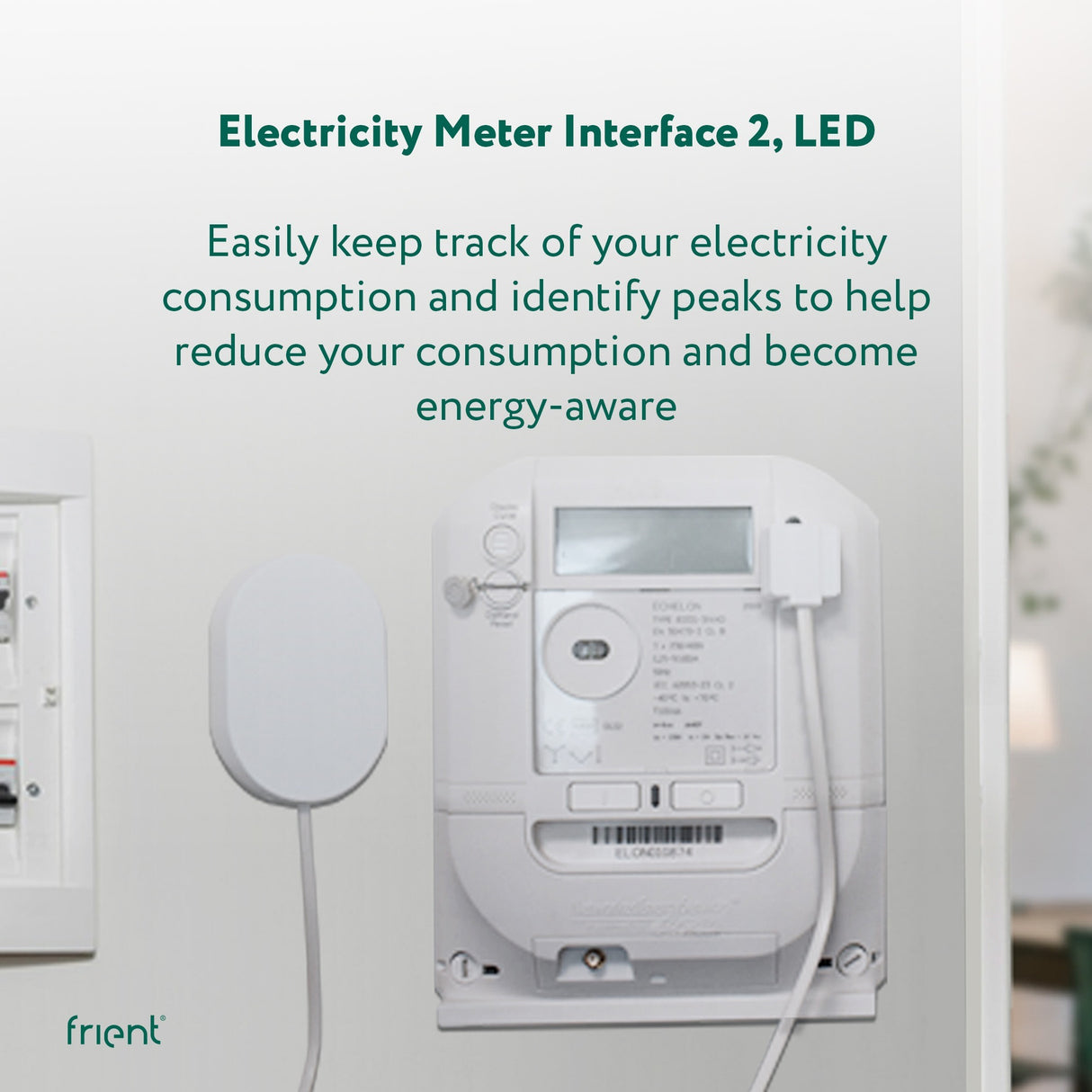 Ty frient electrici meter interface 2, led energiebesparing (wit, zigbee 3.0)