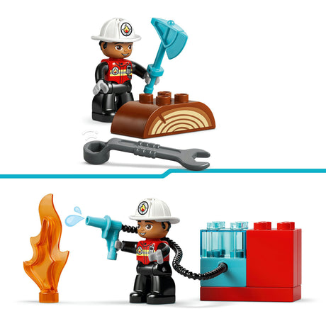 Lego duplo - brandweertruck - inclusief slang en brandweerman