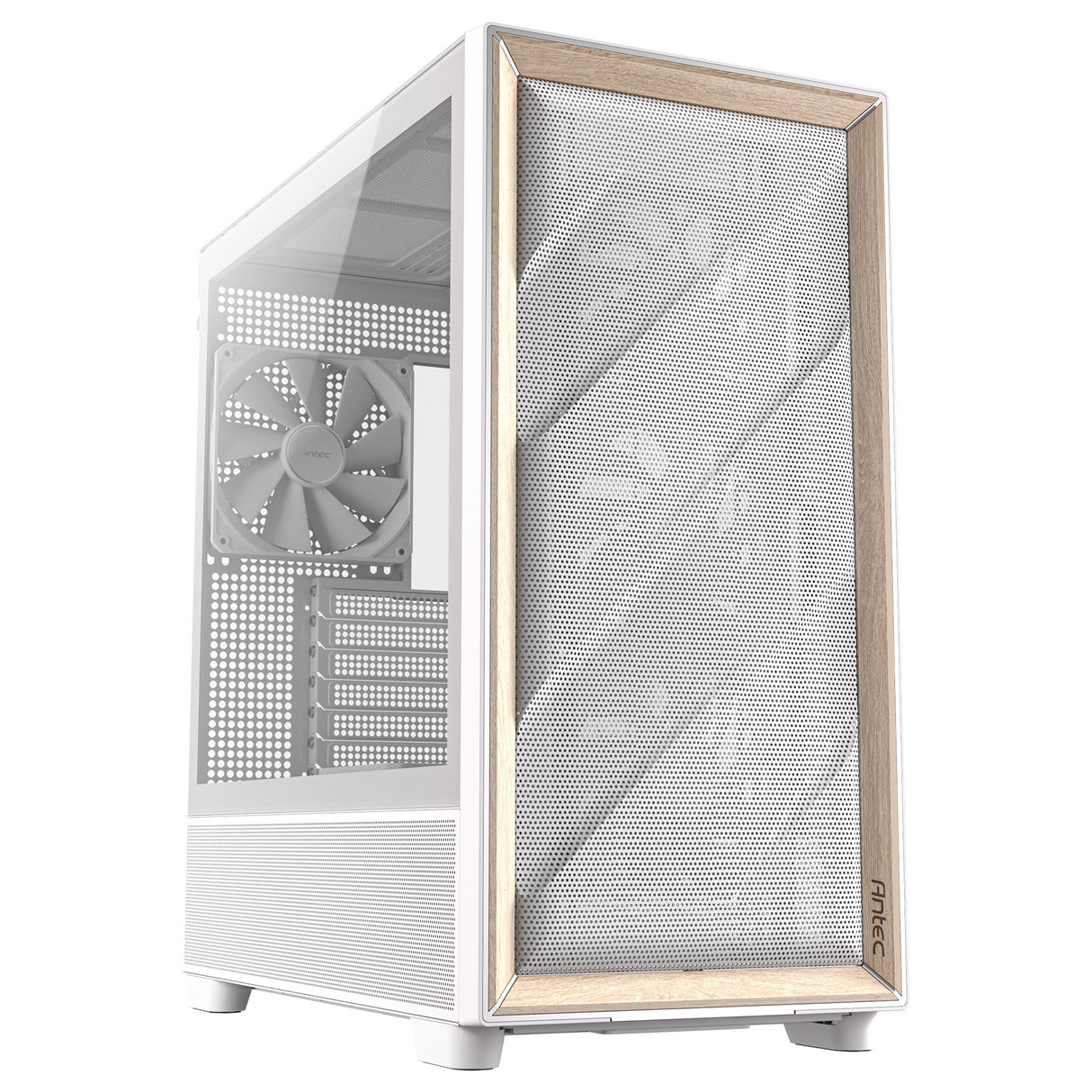 Antec flux midi tower behuizing (wit | 2x usb-a | 1x usb-c | tempered glass)