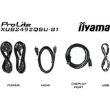 Iiyama prolite xub2492qsu-b1 23.8 monitor (zwart (mat), hdmi, displayport, 3x usb-a, usb-c)