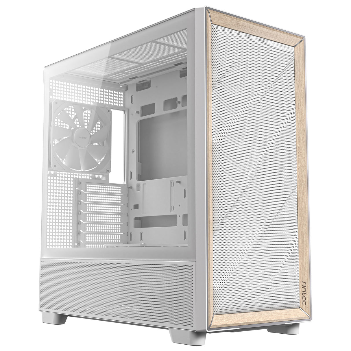 Antec flux midi tower behuizing (wit | 2x usb-a | 1x usb-c | tempered glass)
