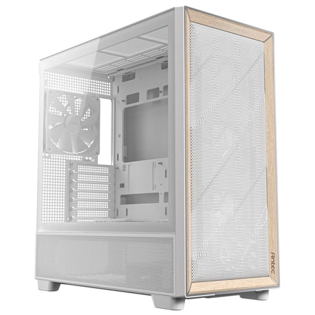 Antec flux midi tower behuizing (wit | 2x usb-a | 1x usb-c | tempered glass)