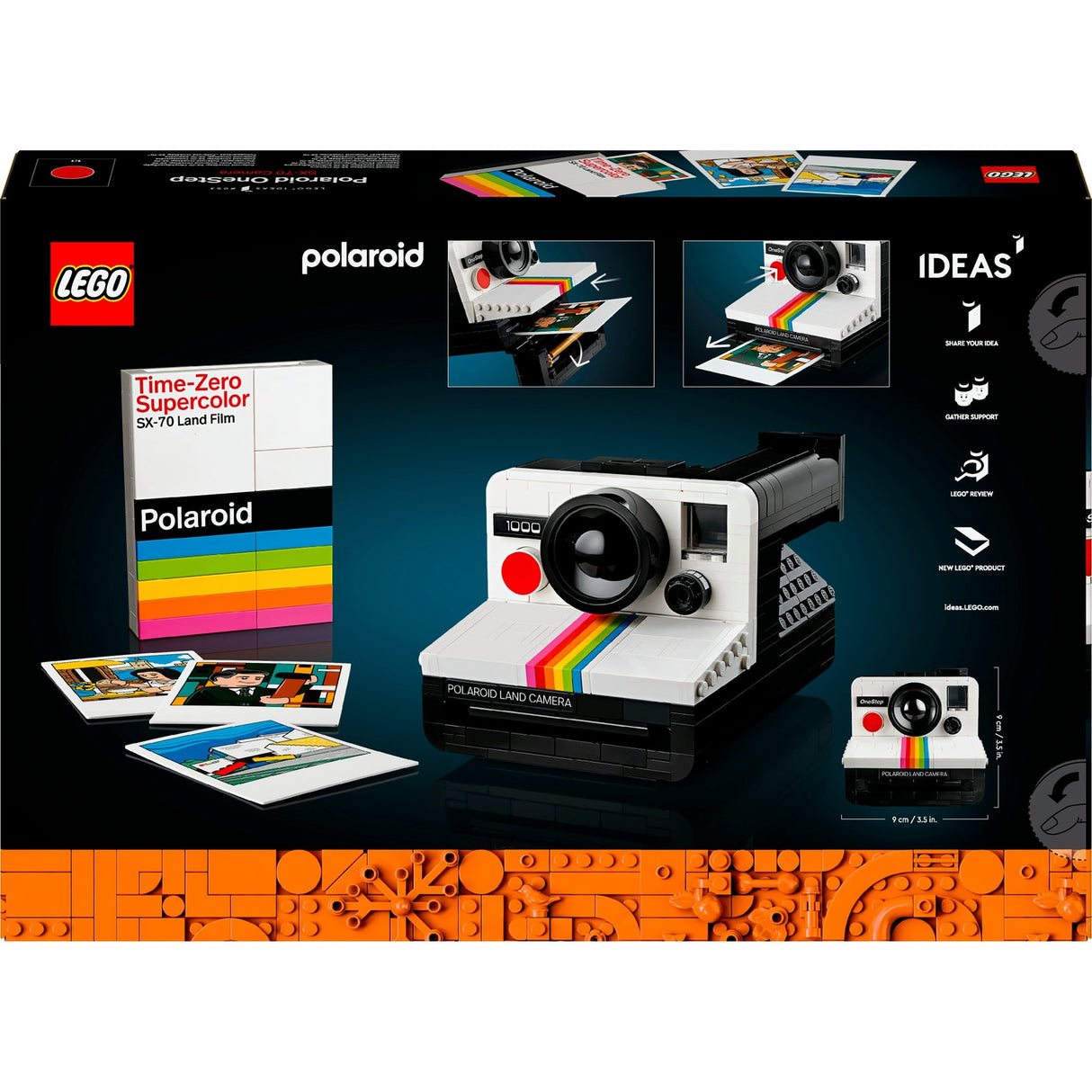 Lego ideas polaroid onestep sx-70 camera constructiespeelgoed (21345)