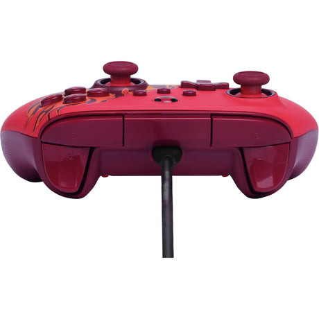 Powera advantage controller met kabel voor de xbox series x|s - rood vuur (rood, xbox series x|s, xbox one, pc)