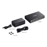 Tp-link omada es208gp 8-poort gigabit easy managed switch (zwart, 8x poe+)