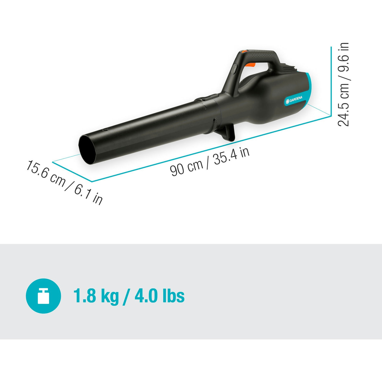 Gardena powerjet accu bladblazer - 18v p4a solo - excl. accu en lader