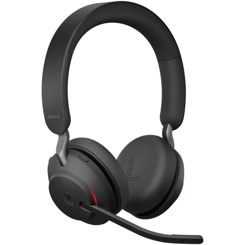 Jabra evolve2 65, ms stereo on-ear headset (zwart, microsoft teams, bluetooth, inclusief laadstation)