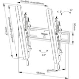 Neomounts select wl35s-850bl14 tv wandsteun bevestiging (zwart)
