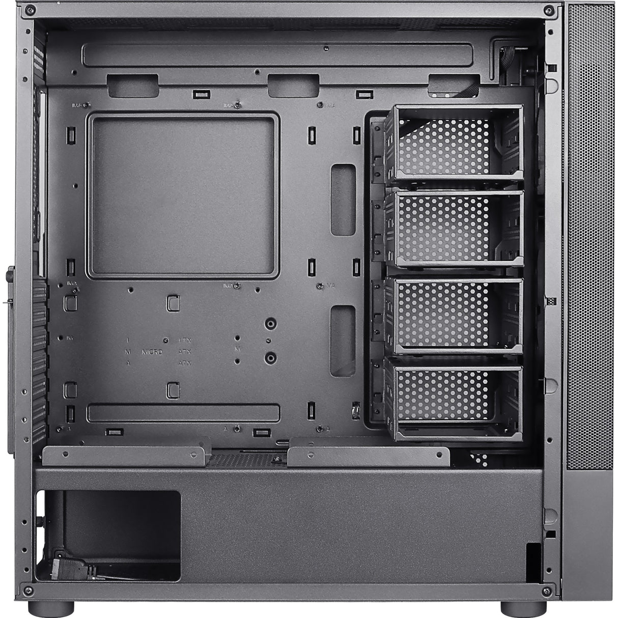 Aerocool cipher s-bk-v1 midi tower behuizing (zwart | 3x usb-a)