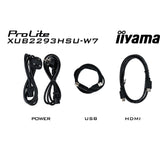 Iiyama prolite xub2293hsu-w7 21.5 monitor (wit (mat), hdmi, displayport, 2x usb-a)