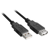 Sharkoon usb 2.0 verlengkabel (zwart, 3 meter, dubbele afscherming)