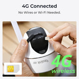 Reolink g440 + solar panel 2 beveiligingscamera (wit, 4k, 8mp, 4g lte, incl. solar panel 2 + 64gb micro sd-kaart )