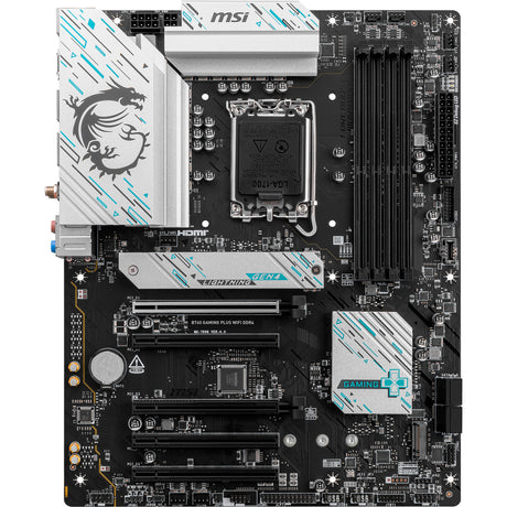 Msi b760 gaming plus wifi ddr4 socket 1700 moederbord (raid, 2.5 gb-lan, wi-fi 6e, bt, sound, atx)