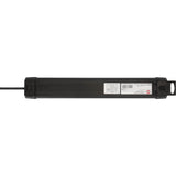 Brennenstuhl premium-line stekkerdoos 6-voudig met usb c pd 30w en usb a 18w stekkerdoos (zwart, 1x usb-a, 1x usb-c)