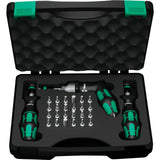 Wera 7440 41 42 kraftform momentschroevendraaierset 0,3-6,0nm (zwart groen, 27-delig, met rapidaptor snelspanboorhouder)