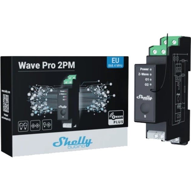 Shelly qubino wave pro 2pm din-railrelais z-wave