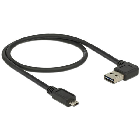 Delock easy-usb-a 2.0 male > easy-usb micro-usb-b 2.0 male kabel (zwart, 0,5 meter)