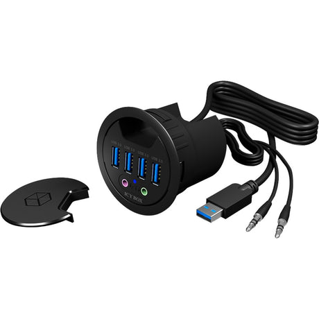 Icy box ib-hub1403a usb-hub (zwart)