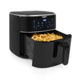 Princess 182254 digitale airfryer 8l heteluchtfriteuse (zwart, 8 liter | hetelucht | verstelbaar airfryerrek | bpa-vrij)