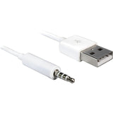 Delock cable usb-a male > stereo jack 3.5 mm male 4 pin adapter (ipod shuffle, 1 m)
