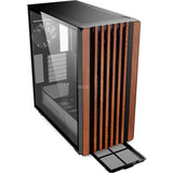 Sharkoon rebel c70g rgb midi tower behuizing (zwart houtkleur | 2x usb-a | 1x usb-c | rgb | tempered glass)