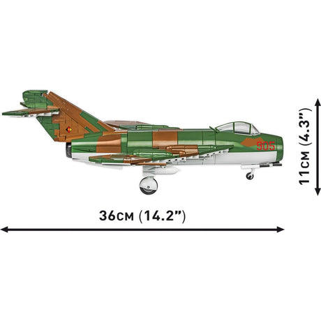 Cobi historical collection - lim-5 ( mig-17f ) east germany air force constructiespeelgoed (schaal 1:32)