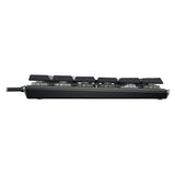 Cherry kc 500 mx lp mechanisch toetsenbord (zwart, us lay-out (qwerty), mx low profile 2.0 ivory, 100%, white leds, pbt keycaps)
