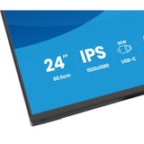 Iiyama prolite xb2497hsn-b1 23.8 monitor (zwart (mat), 100 hz, hdmi, displayport, usb-c, audio, lan)