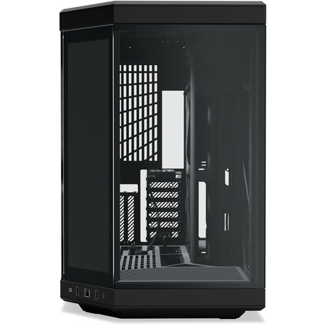 Hyte y70 touch infinite midi tower behuizing (zwart | 2x usb-a | 1x usb-c | tempered glass)