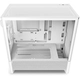 Nzxt h3 flow midi tower behuizing (wit (mat) | 1x usb-a | 1x usb-c | tempered glass)