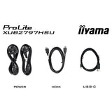 Iiyama prolite xub2797hsu-w2 27 monitor (wit, hdmi, displayport, 2x usb-a, usb-b)