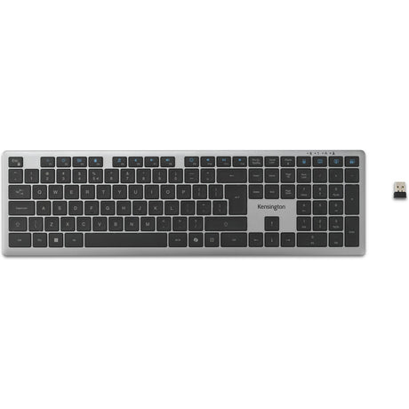 Kensington kb535 eq rechargeable multi-device keyboard (us-international lay-out (qwerty), scissor switches, 100%, usb, 2,4 ghz, bluetooth 5.4)