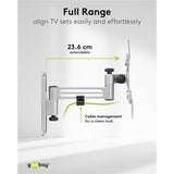 Goobay tv wall mount caravan fullmotion (m), 13 to 43 inch wandmontage (zilver)