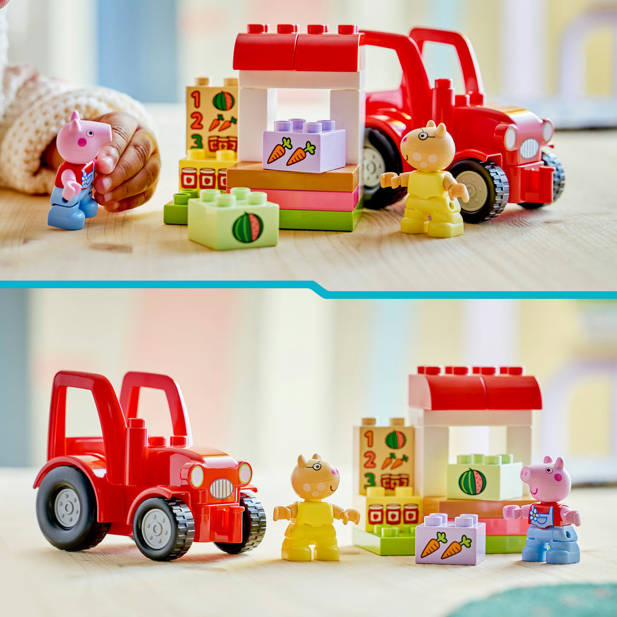 Lego duplo peppa big tractor en marktkraam dieren speelgoed voor peuters - 10468