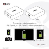 Club 3d travel charger 132w gan technology (zwart, usb-a, usb-c, power delivery (pd) 3.0)