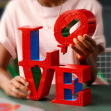 Lego art love woonaccessoire decoratie bouwpakket voor volwassenen, valentijnscadeau - 31214