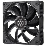 Silverstone shark force 120 case fan (zwart, 120 x 120 x 25 mm, pwm)
