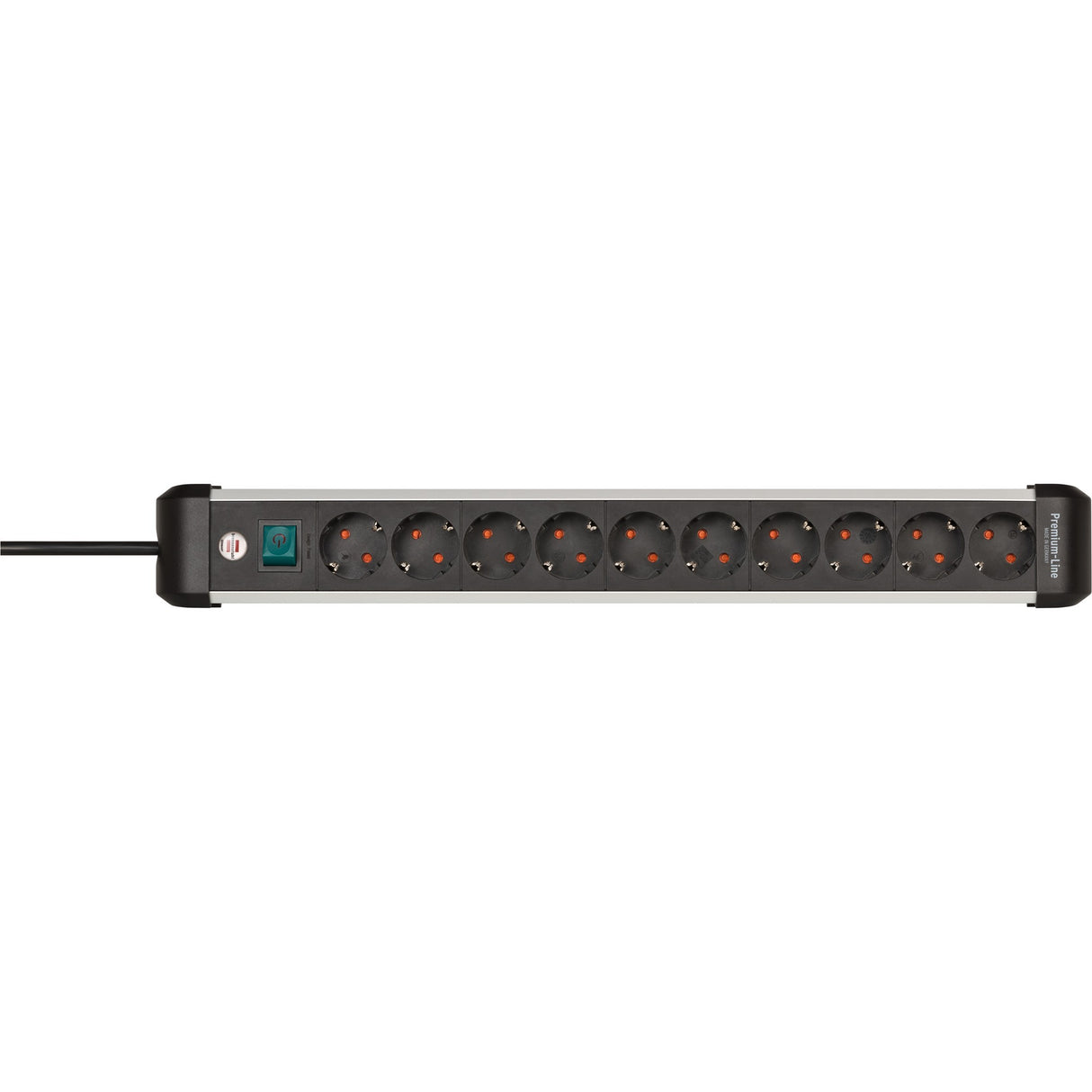 Brennenstuhl premium-alu-line stekkerdoos met schakelaar 10-voudig 3m h05vv-f 3g1,5