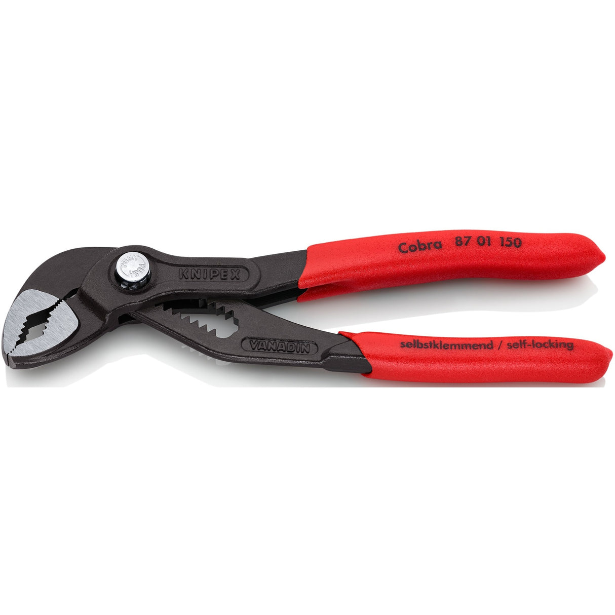 Knipex cobra waterpomptang 8701150 zweedse- waterpomp-tang (zwart rood, 150 mm)