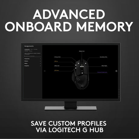 Logitech g502 hero high performance gaming mouse (zwart, 100 - 25.600 dpi, rgb leds)