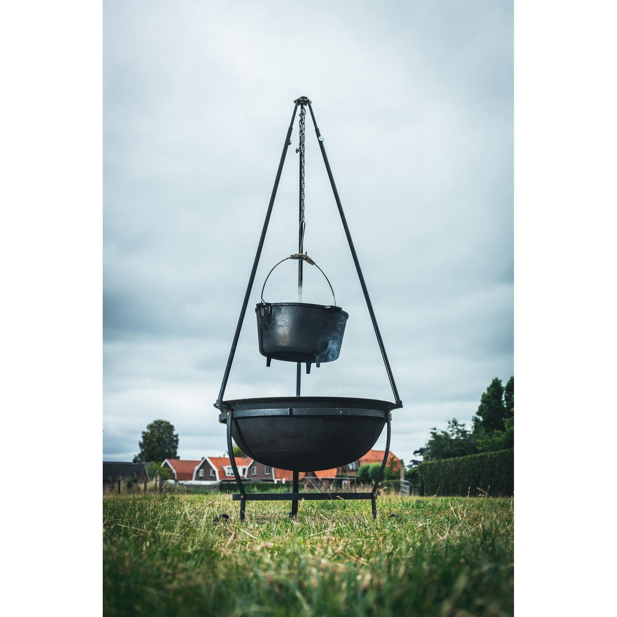 The windmill kampvuurset houtbarbecue (zwart)